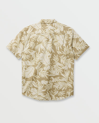 Palm Trip Classic Short Sleeve Shirt - Twill - Quick Silver