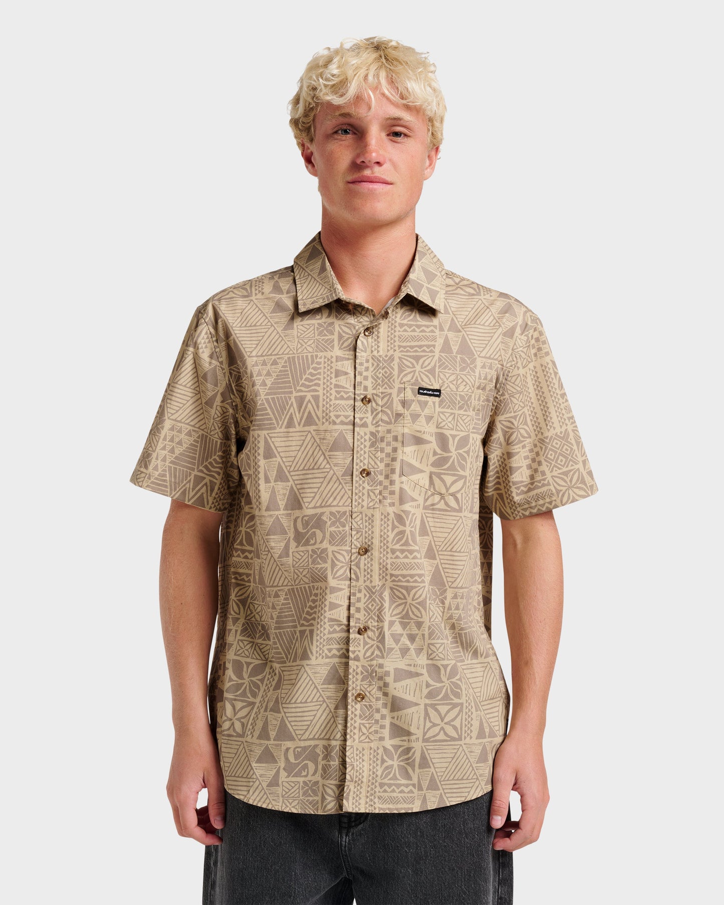 Makaha Classic Short Sleeve Shirt - Twill - Quick Silver