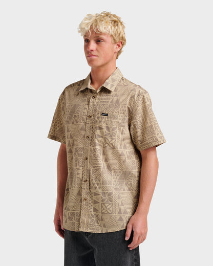 Makaha Classic Short Sleeve Shirt - Twill - Quick Silver