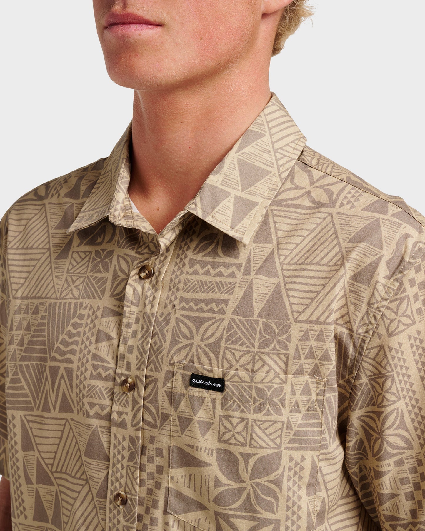 Makaha Classic Short Sleeve Shirt - Twill - Quick Silver