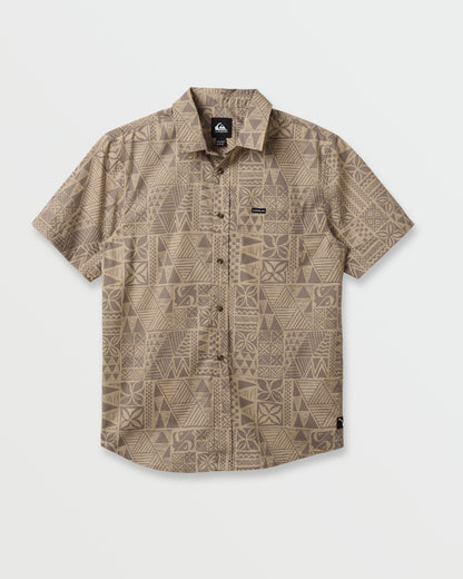 Makaha Classic Short Sleeve Shirt - Twill - Quick Silver