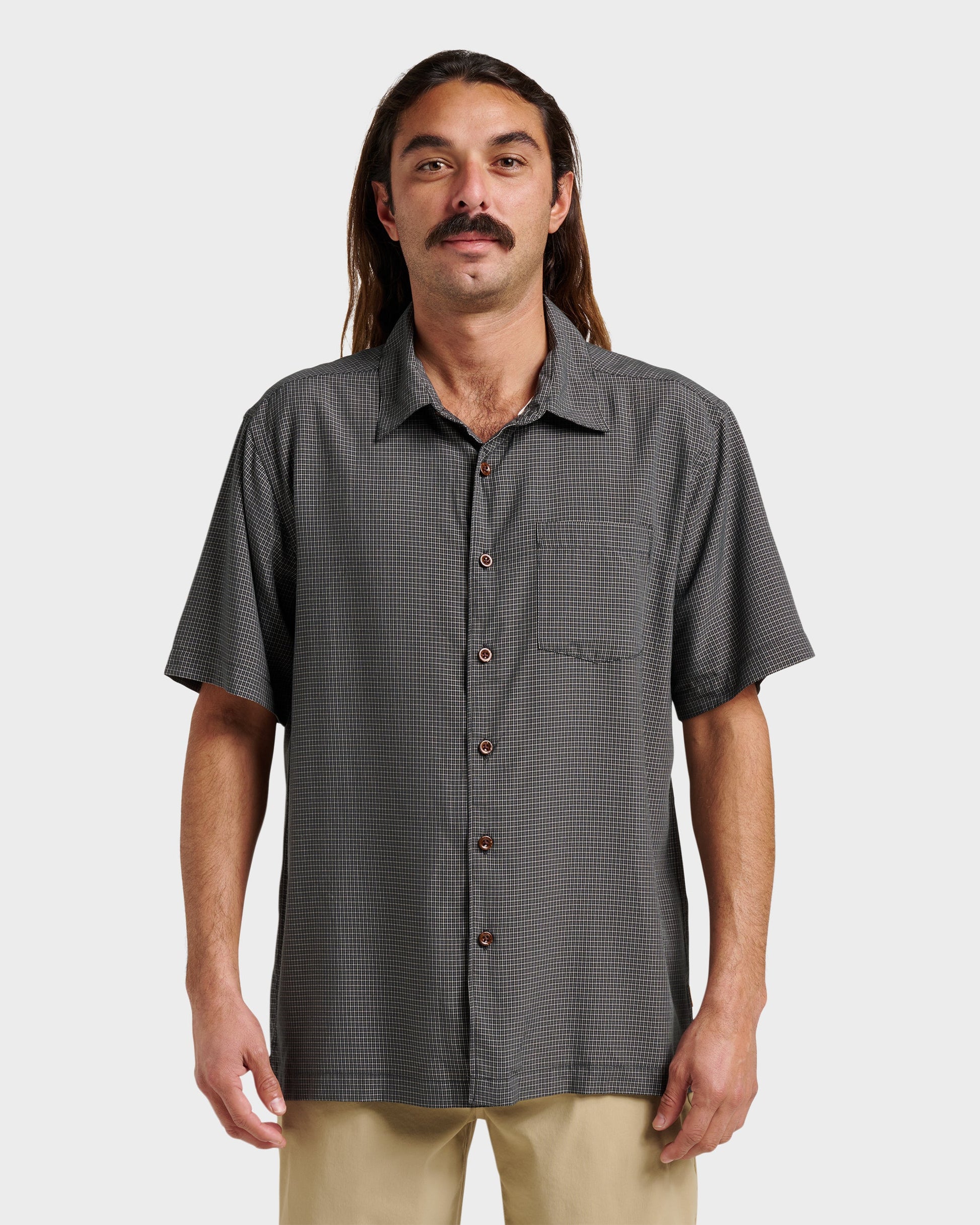 Waterman Check Out Shirt - Phantom - Quick Silver