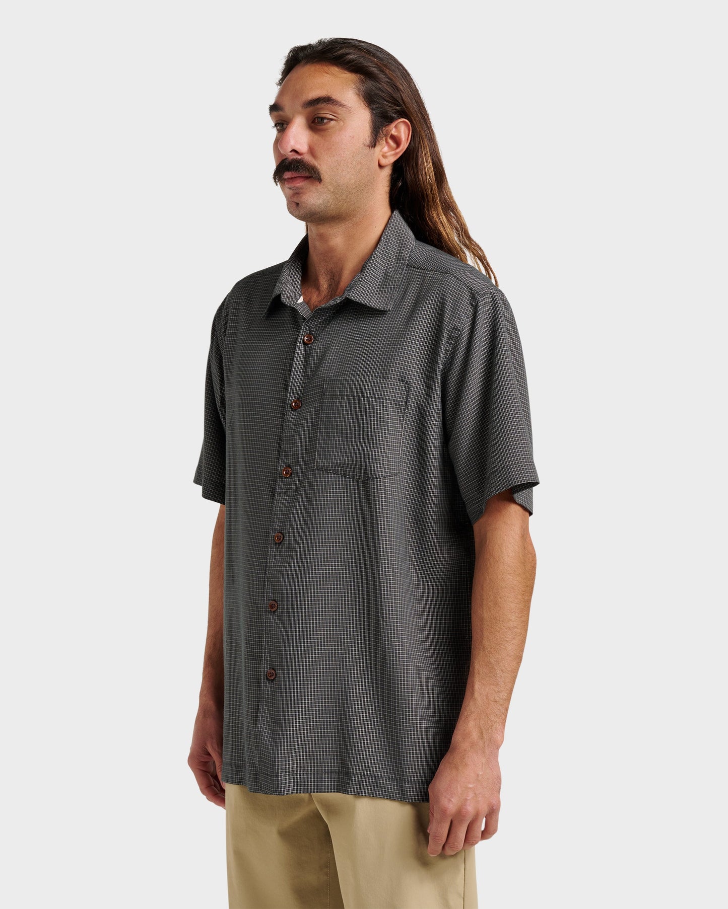 Waterman Check Out Shirt - Phantom - Quick Silver