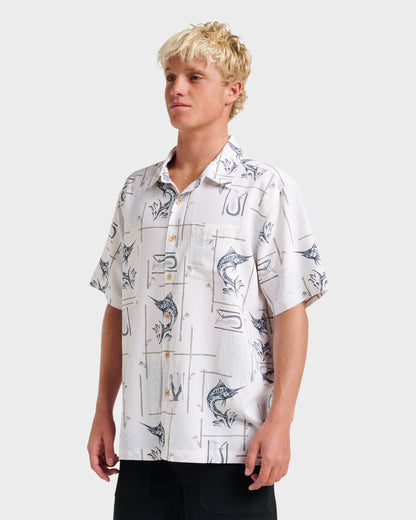 Waterman Big Day Short Sleeve Shirt - White - Quick Silver