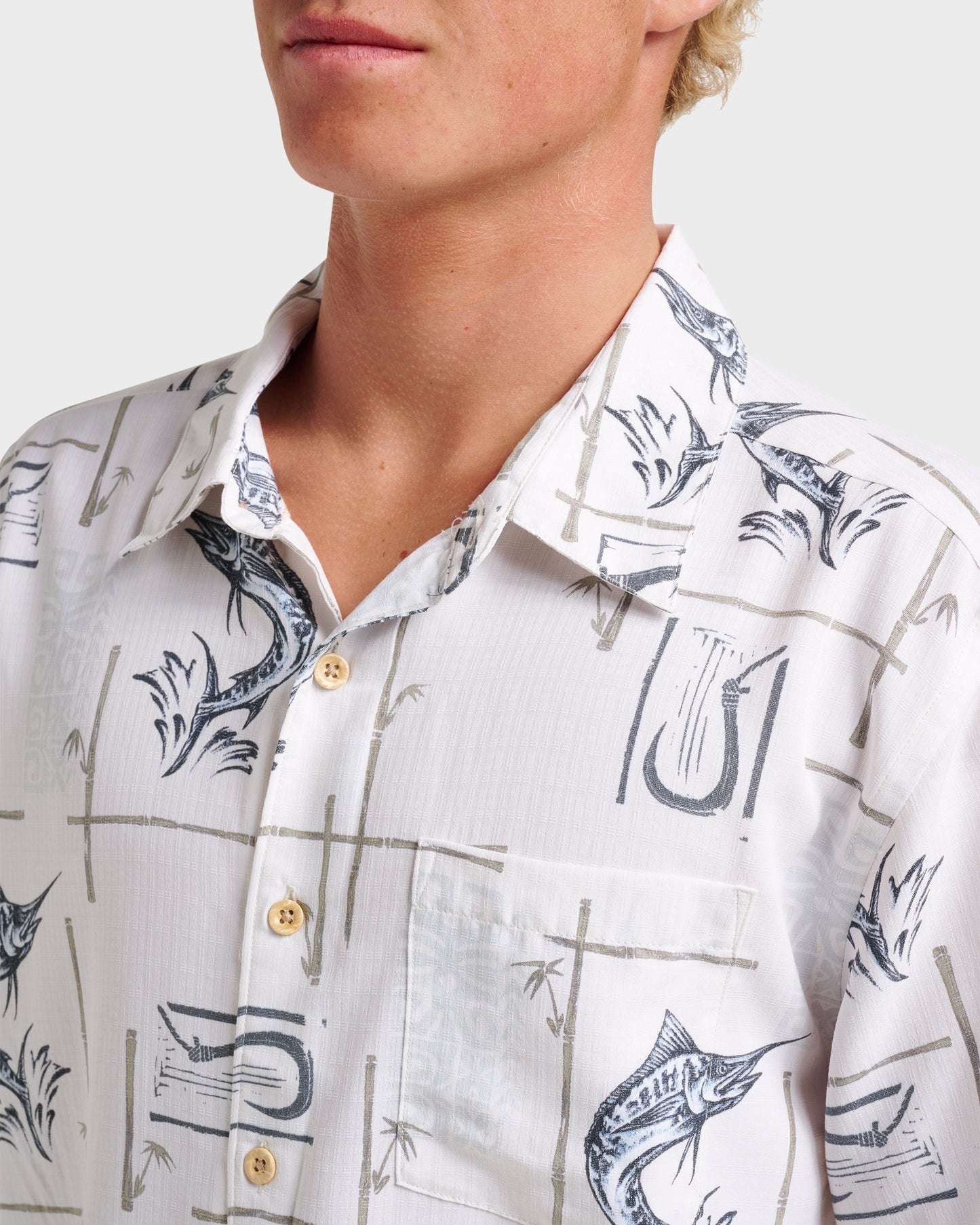 Waterman Big Day Short Sleeve Shirt - White - Quick Silver