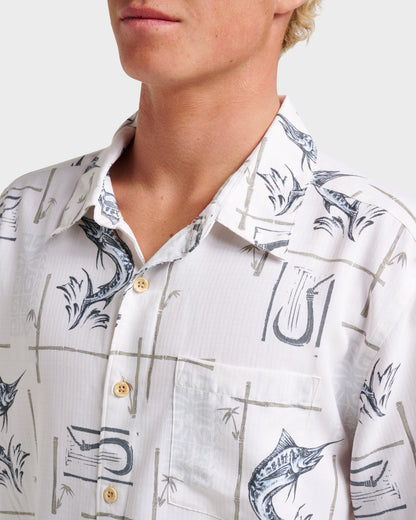 Waterman Big Day Short Sleeve Shirt - White - Quick Silver