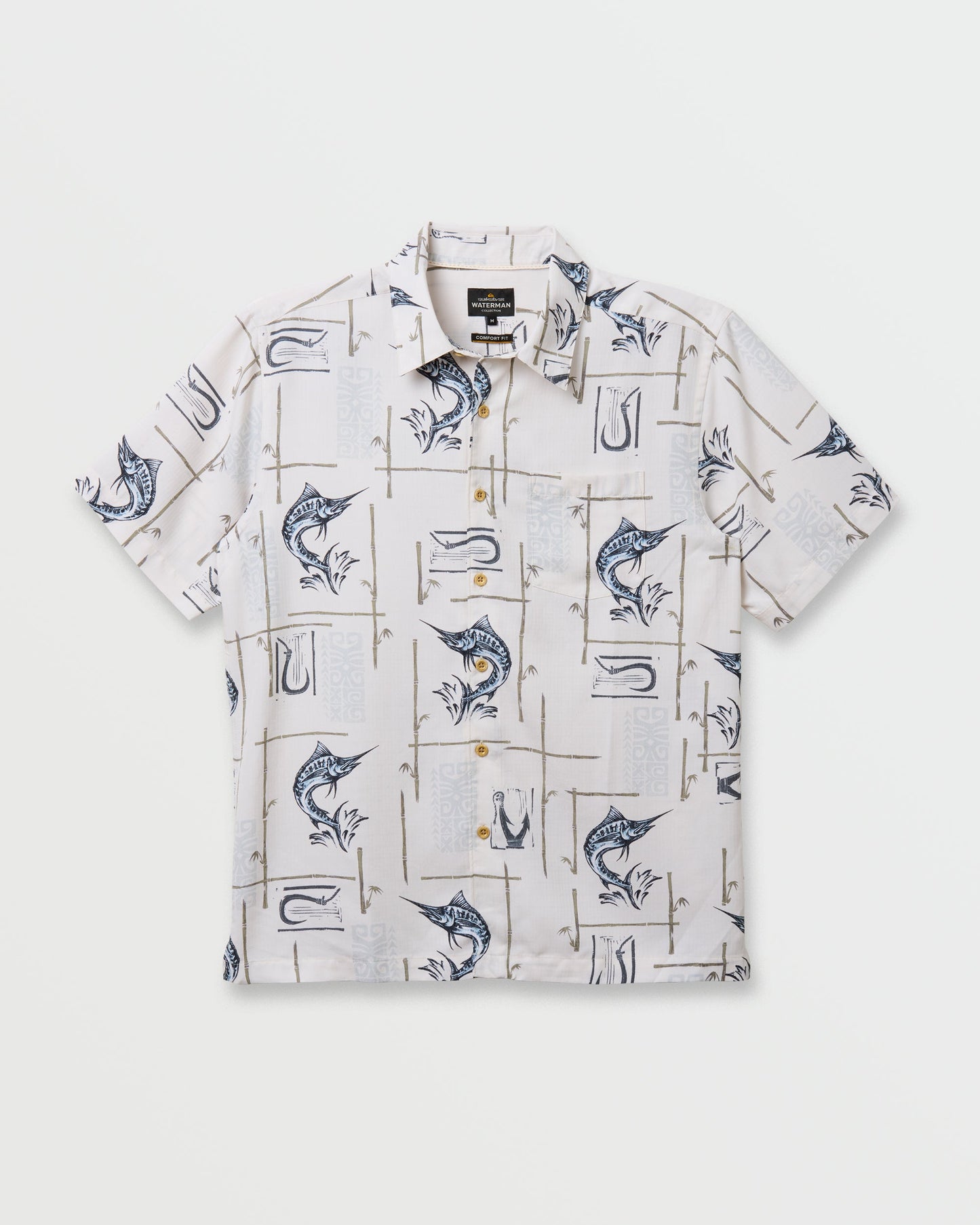 Waterman Big Day Short Sleeve Shirt - White - Quick Silver