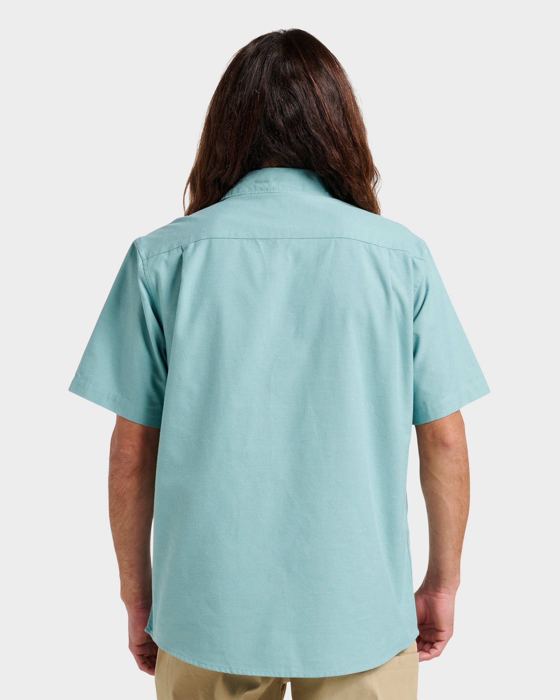 Shoreline Classic Short Sleeve Shirt - Dusty Turquoise - Quick Silver