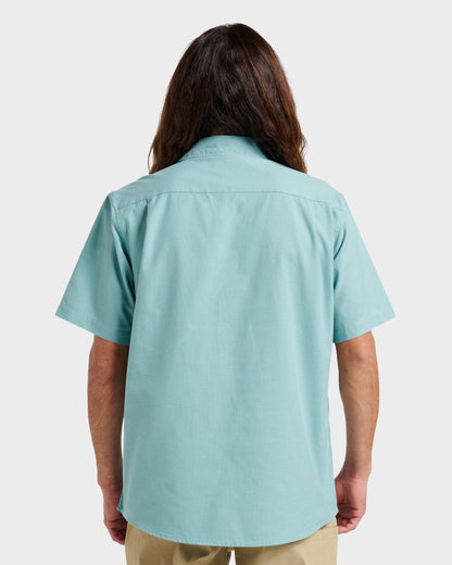 Shoreline Classic Short Sleeve Shirt - Dusty Turquoise - Quick Silver