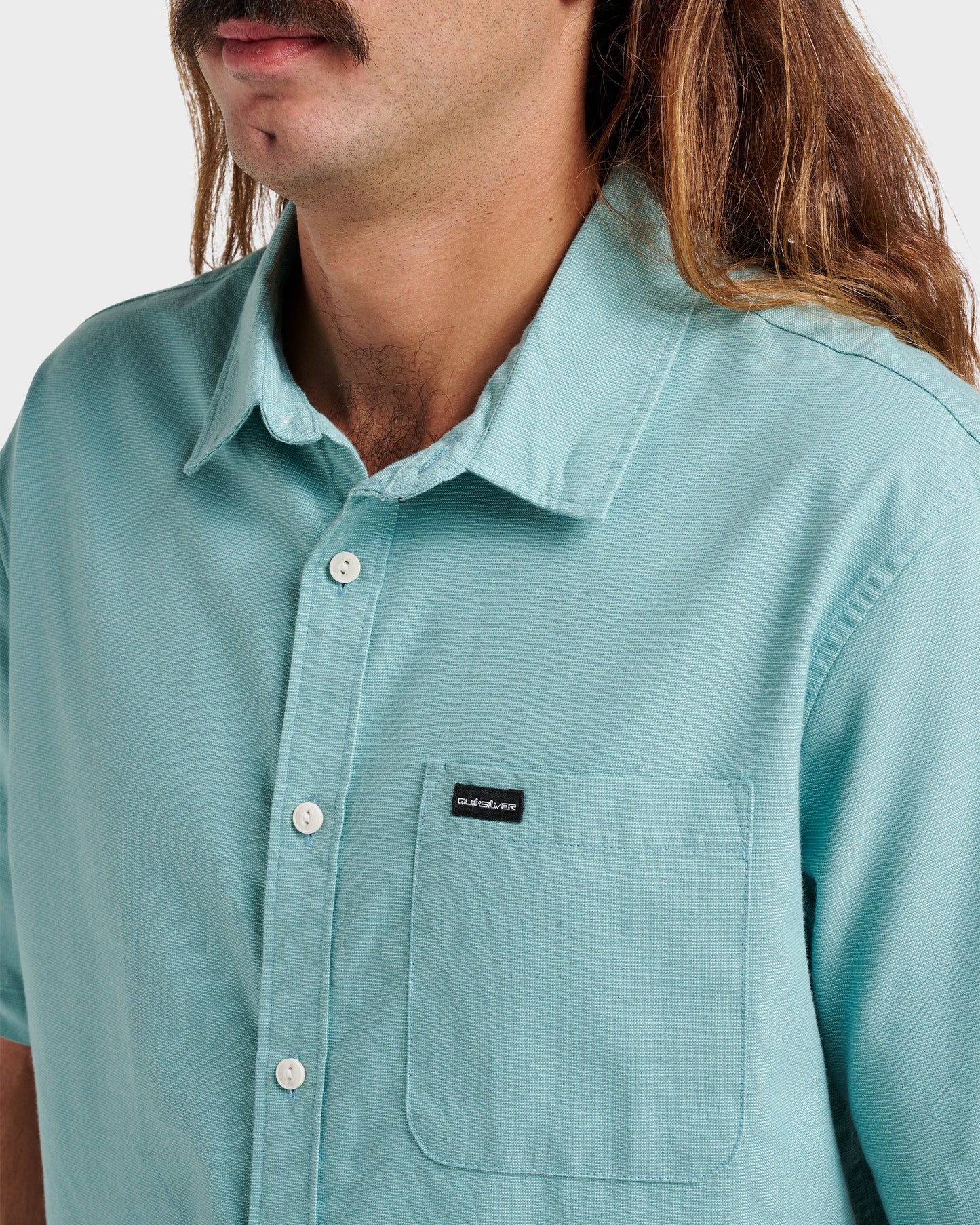 Shoreline Classic Short Sleeve Shirt - Dusty Turquoise - Quick Silver