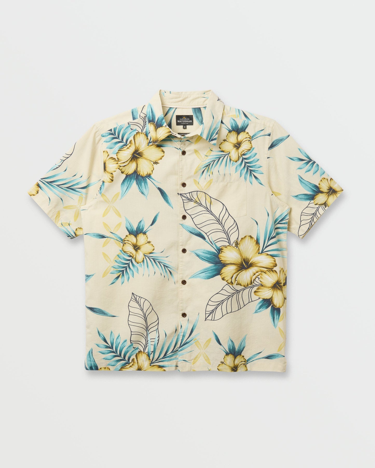 Waterman Playita Floral Shirt - Hay - Quick Silver