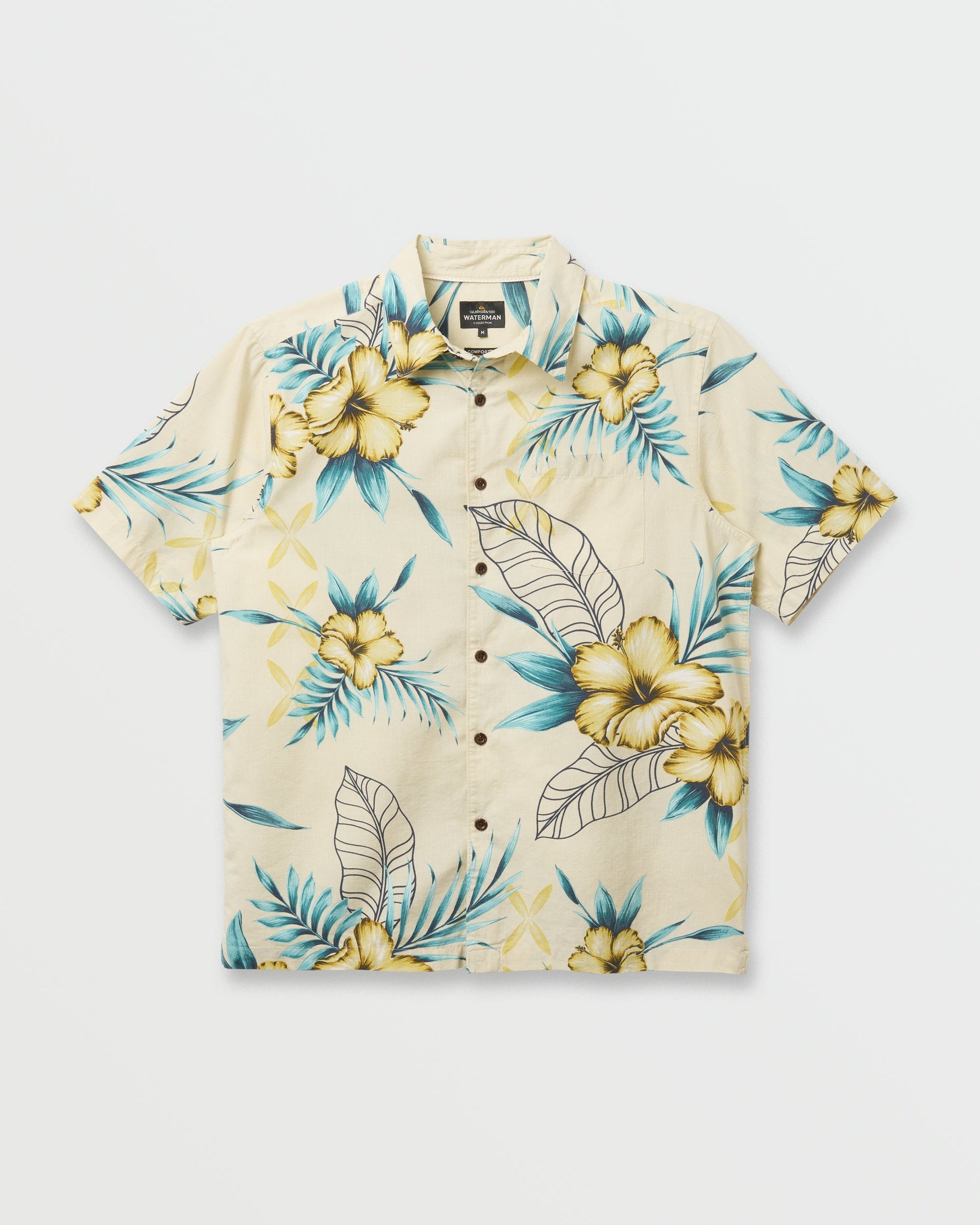 Waterman Playita Floral Shirt - Hay - Quick Silver