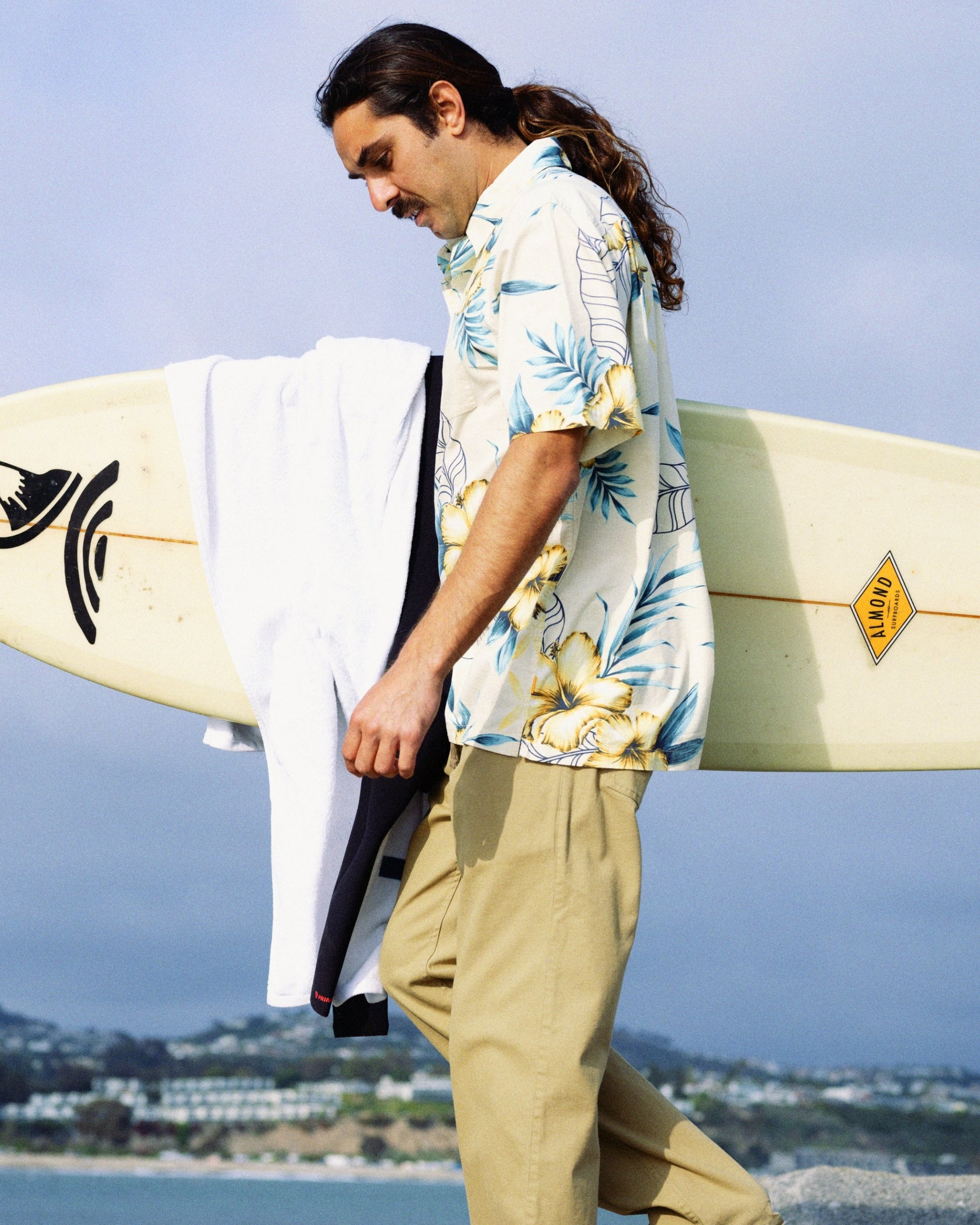 Waterman Playita Floral Shirt - Hay - Quick Silver