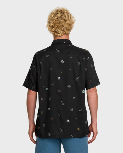 Beach Club Classic Short Sleeve Shirt - Black - Quick Silver