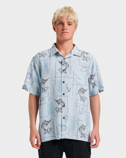 Waterman Big Day Short Sleeve Shirt - Ashley Blue - Quick Silver