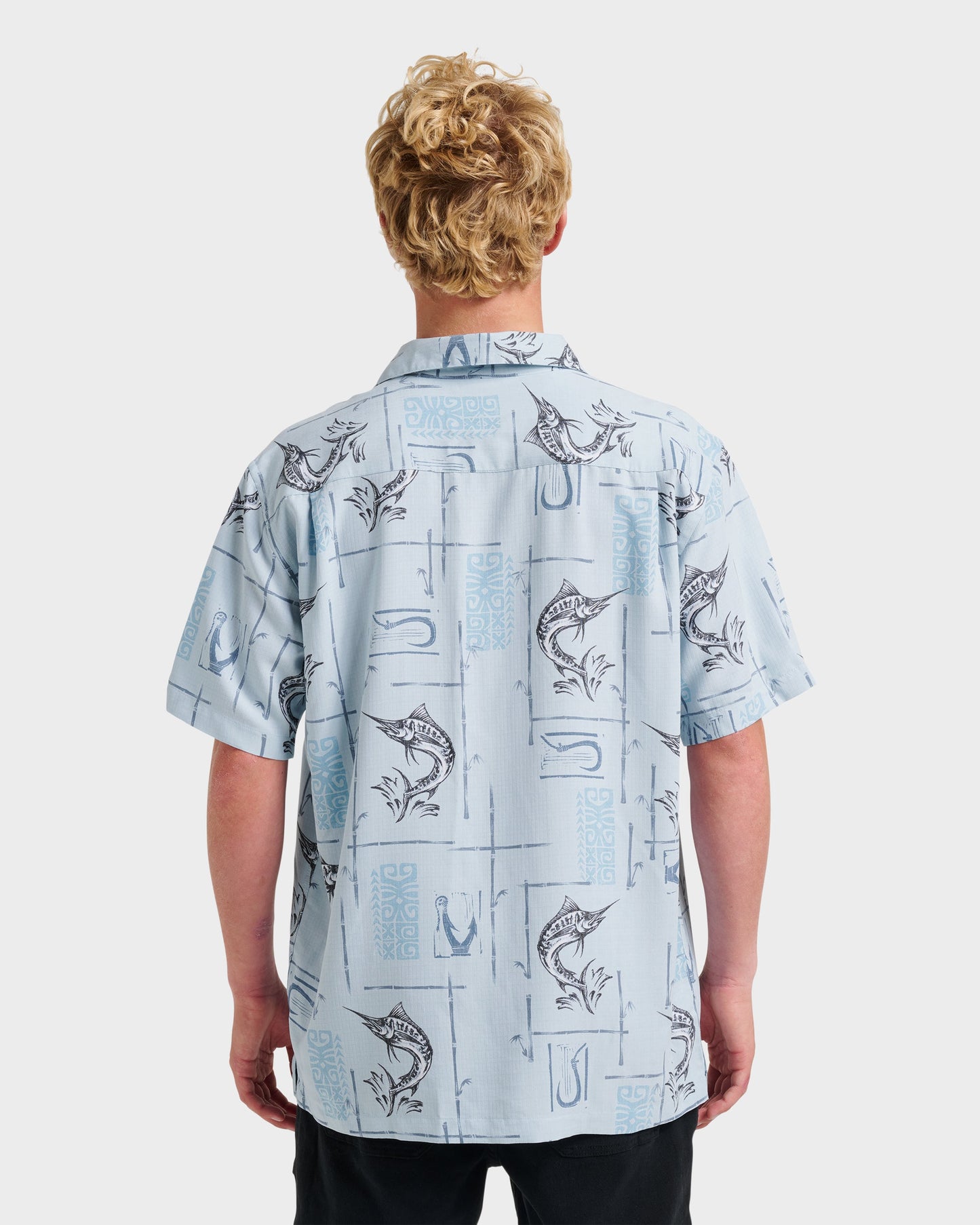 Waterman Big Day Short Sleeve Shirt - Ashley Blue - Quick Silver