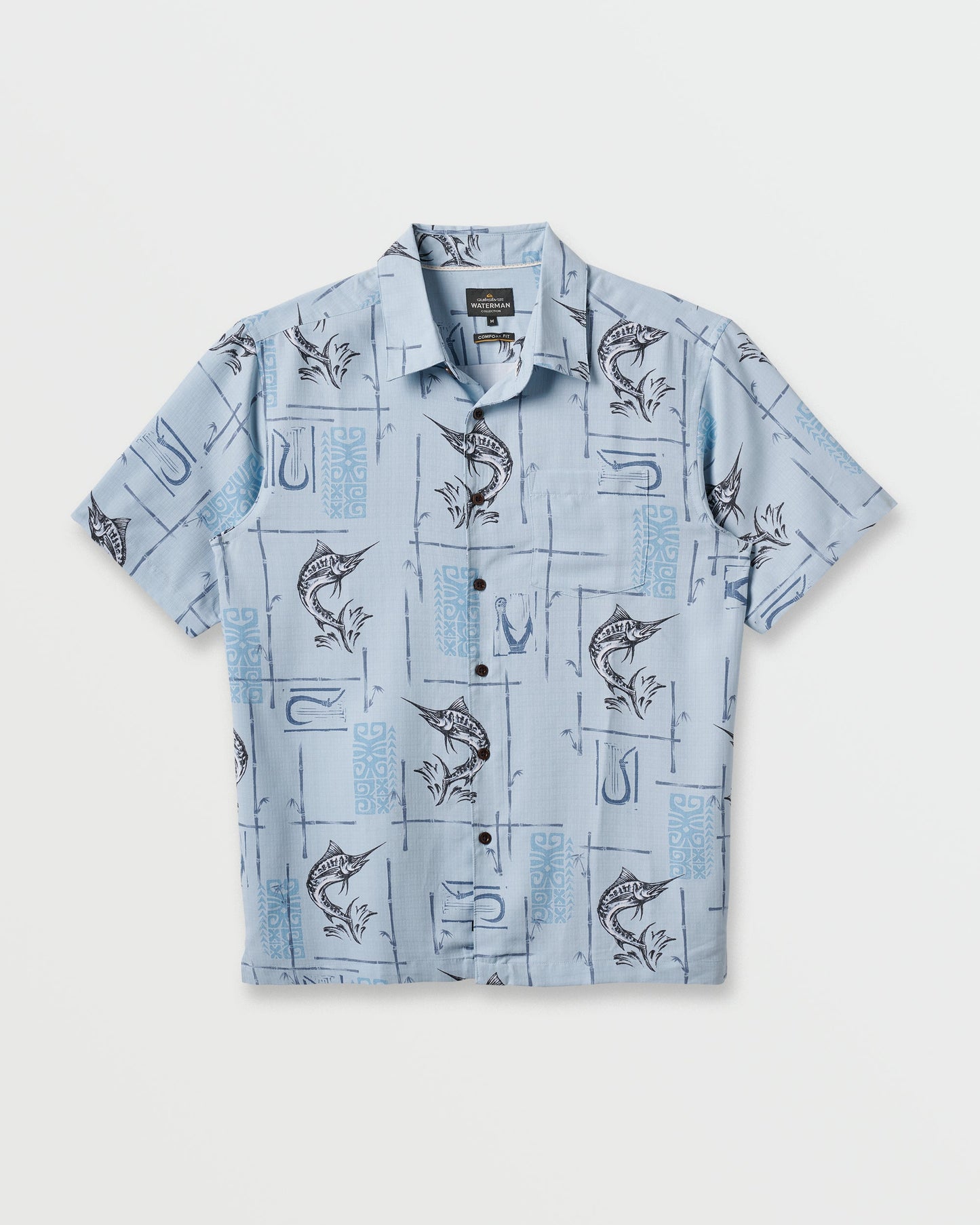 Waterman Big Day Short Sleeve Shirt - Ashley Blue - Quick Silver
