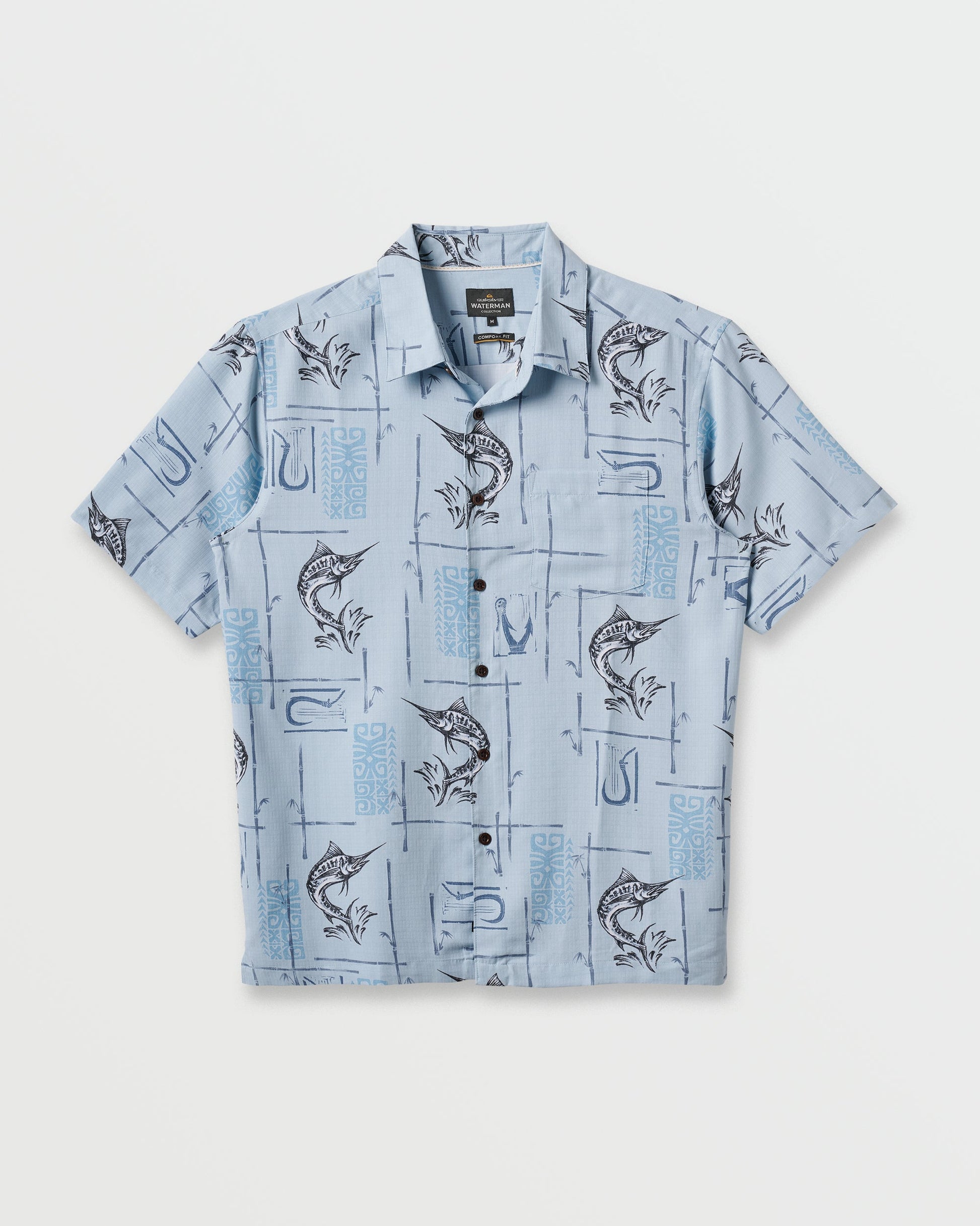 Waterman Big Day Short Sleeve Shirt - Ashley Blue - Quick Silver