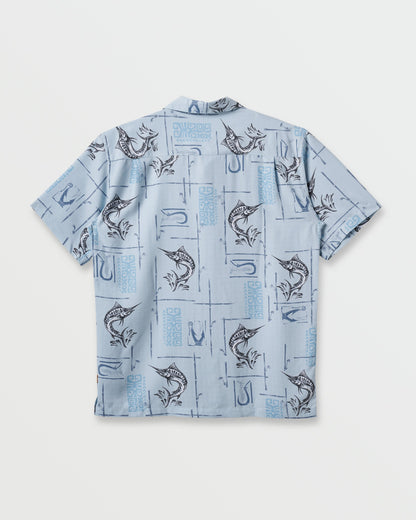 Waterman Big Day Short Sleeve Shirt - Ashley Blue - Quick Silver