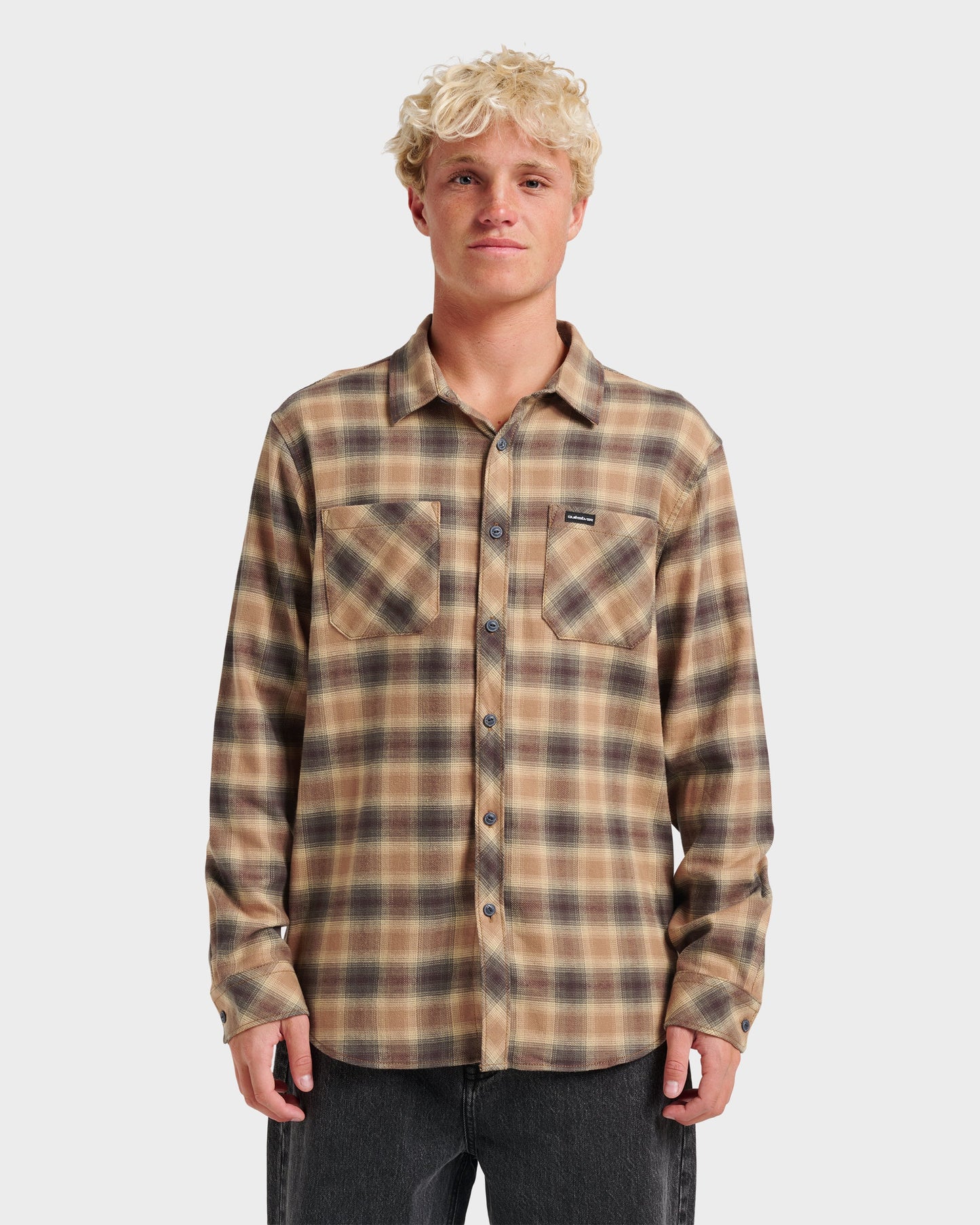 Terrace Stretch Flannel Shirt - Almond - Quick Silver