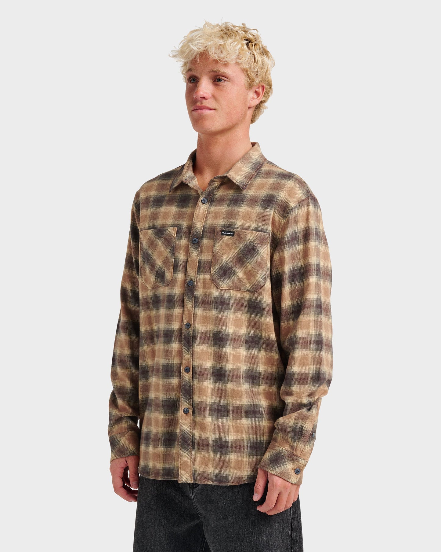 Terrace Stretch Flannel Shirt - Almond - Quick Silver