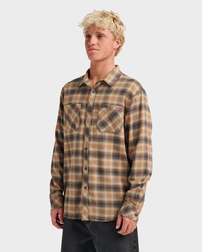 Terrace Stretch Flannel Shirt - Almond - Quick Silver