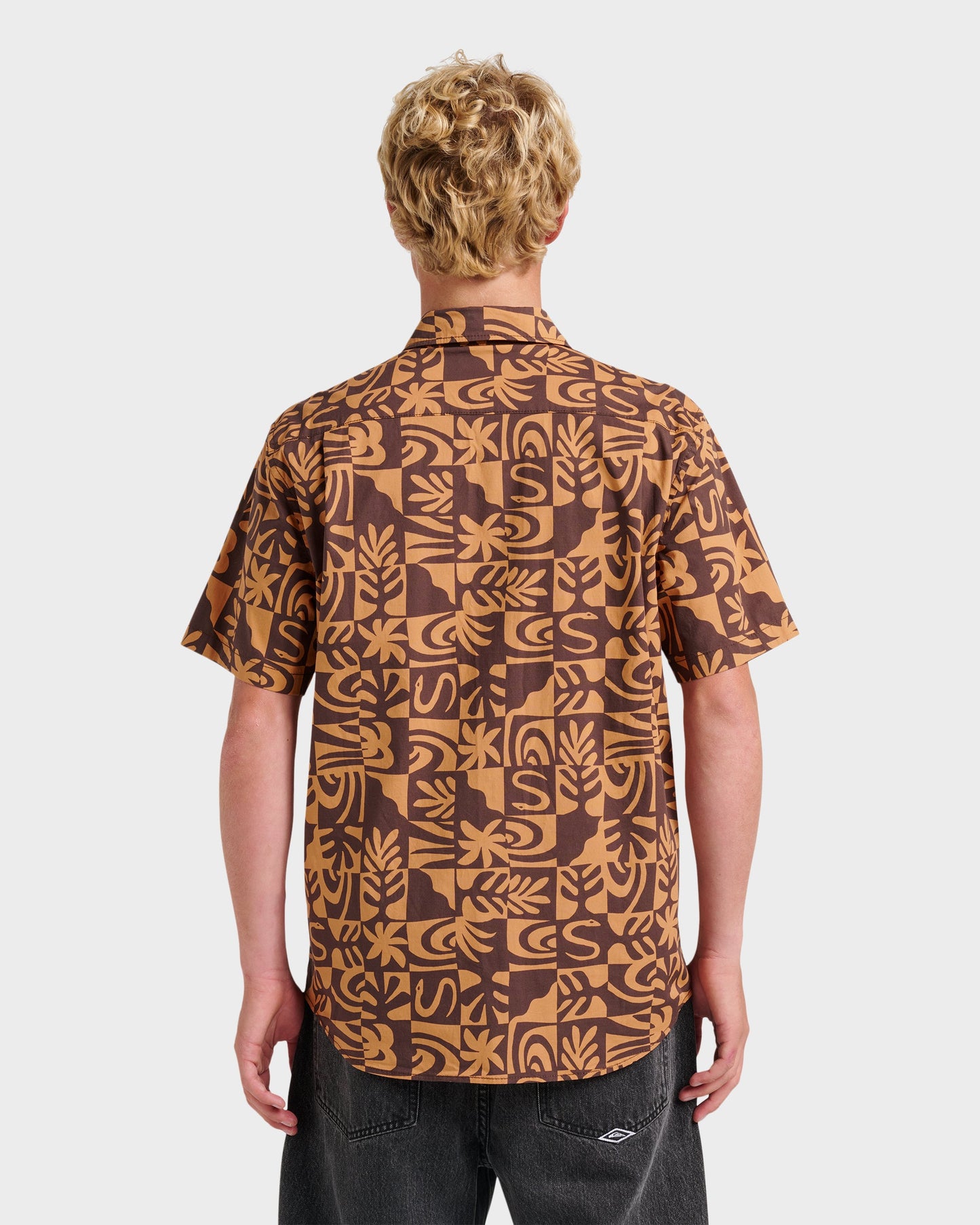 Terra Classic Stretch Short Sleeve Shirt - Chocolate - Quick Silver