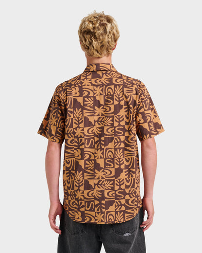 Terra Classic Stretch Short Sleeve Shirt - Chocolate - Quick Silver