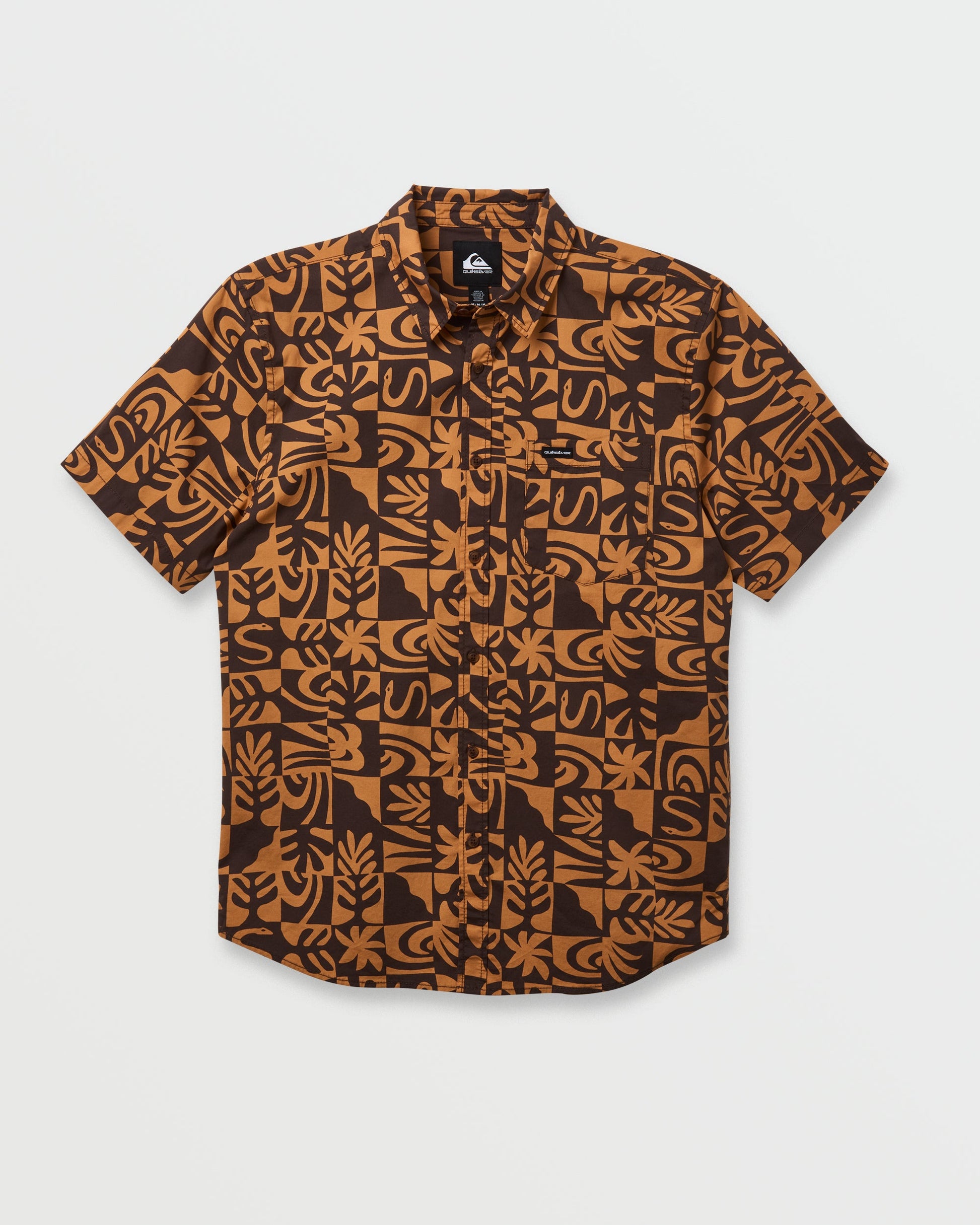 Terra Classic Stretch Short Sleeve Shirt - Chocolate - Quick Silver
