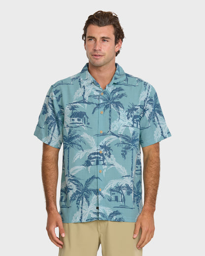 Waterman Off The Grid Shirt - Aqua - Quick Silver
