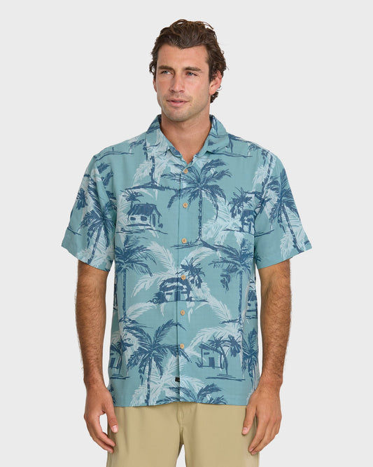 Waterman Off The Grid Shirt - Aqua - Quick Silver
