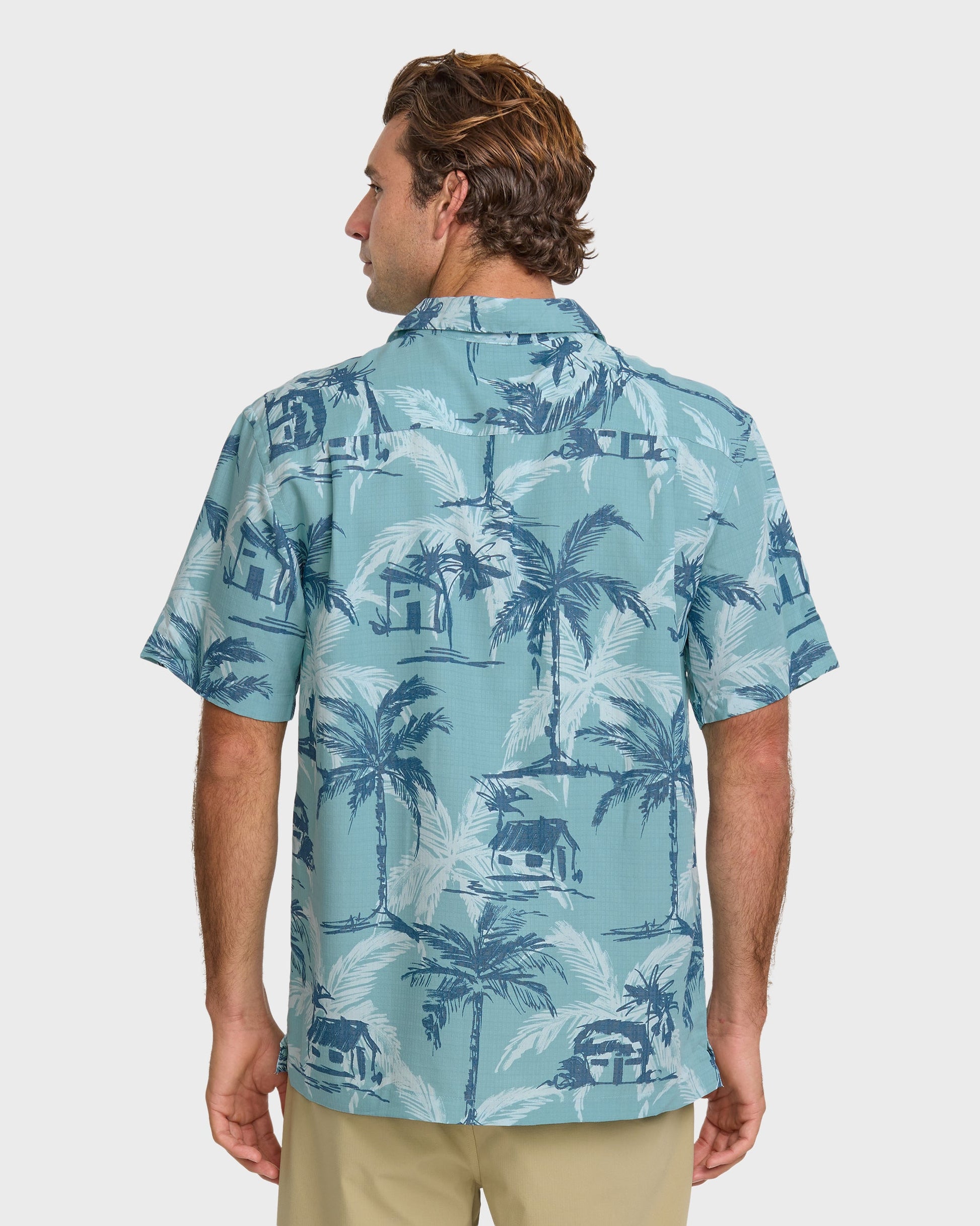 Waterman Off The Grid Shirt - Aqua - Quick Silver