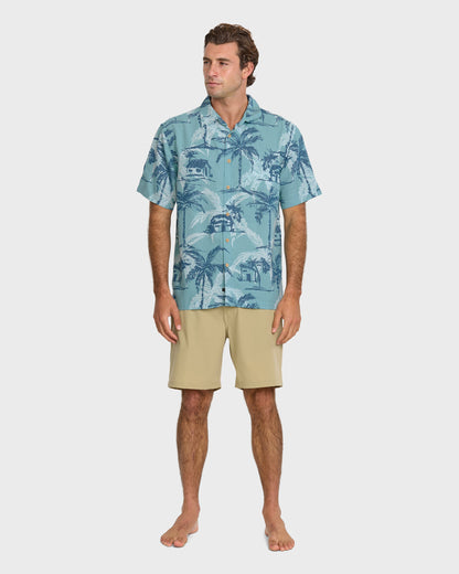 Waterman Off The Grid Shirt - Aqua - Quick Silver