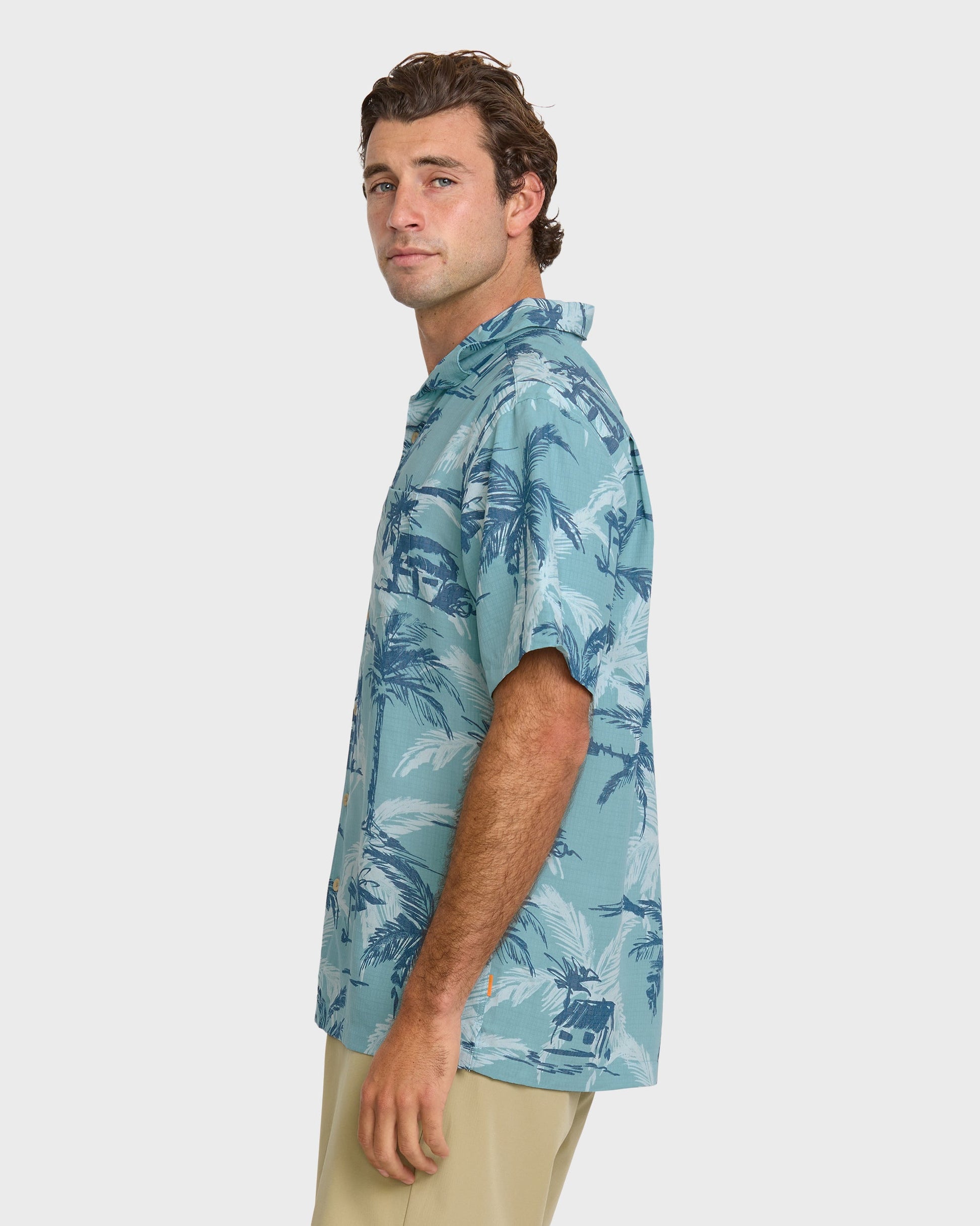 Waterman Off The Grid Shirt - Aqua - Quick Silver