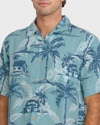 Waterman Off The Grid Shirt - Aqua - Quick Silver