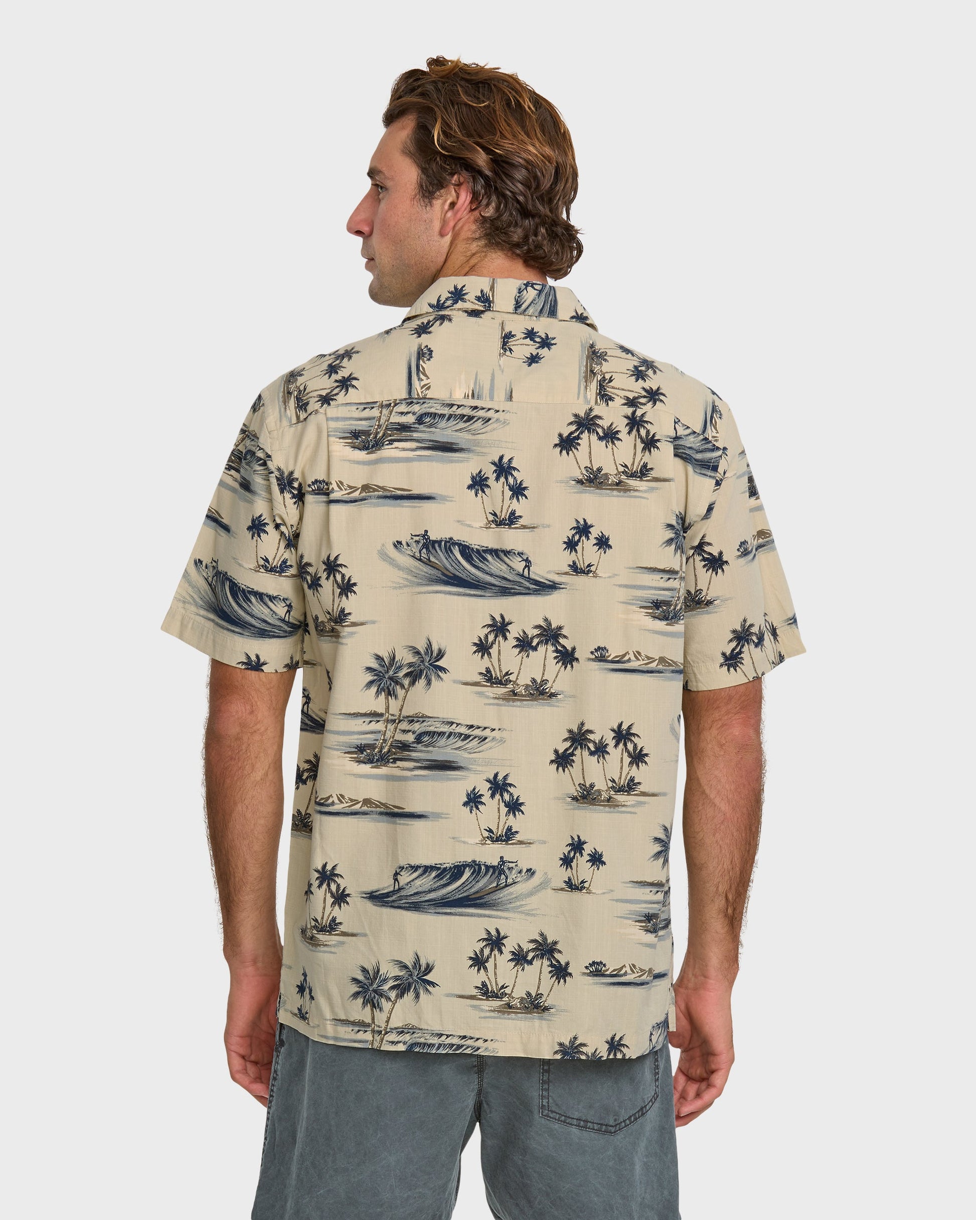 Waterman Day Dreamin' Shirt - Pelican - Quick Silver
