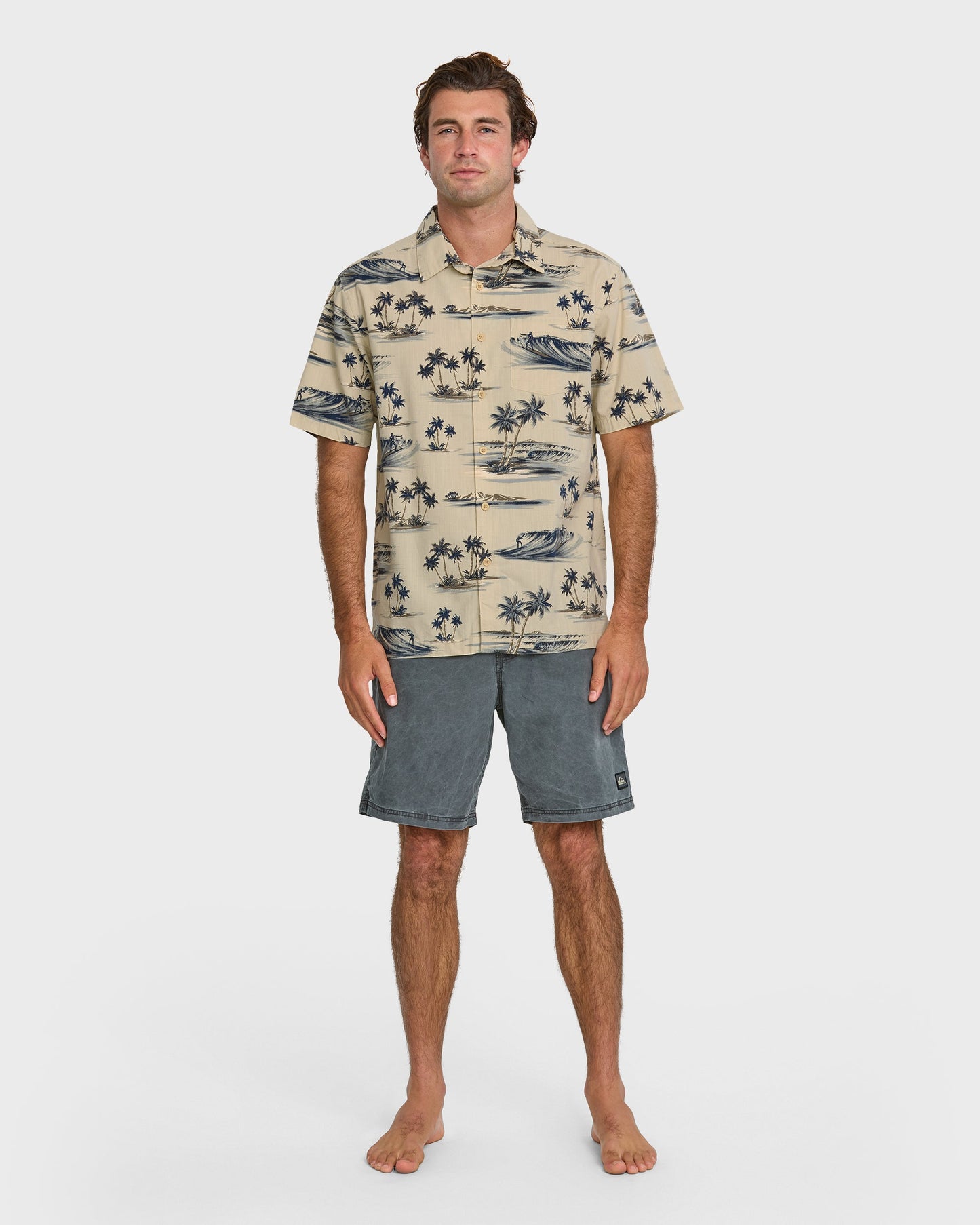 Waterman Day Dreamin' Shirt - Pelican - Quick Silver