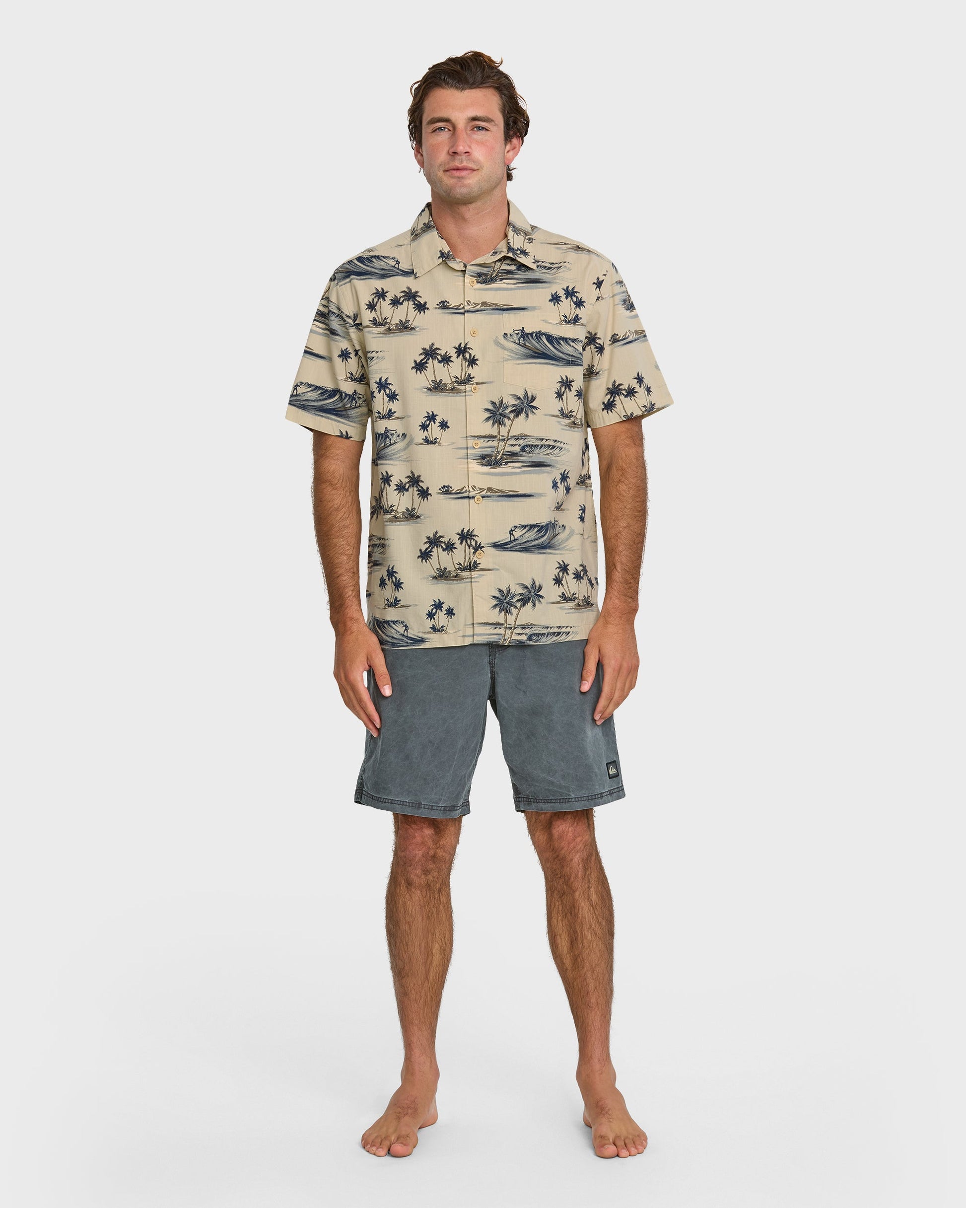 Waterman Day Dreamin' Shirt - Pelican - Quick Silver