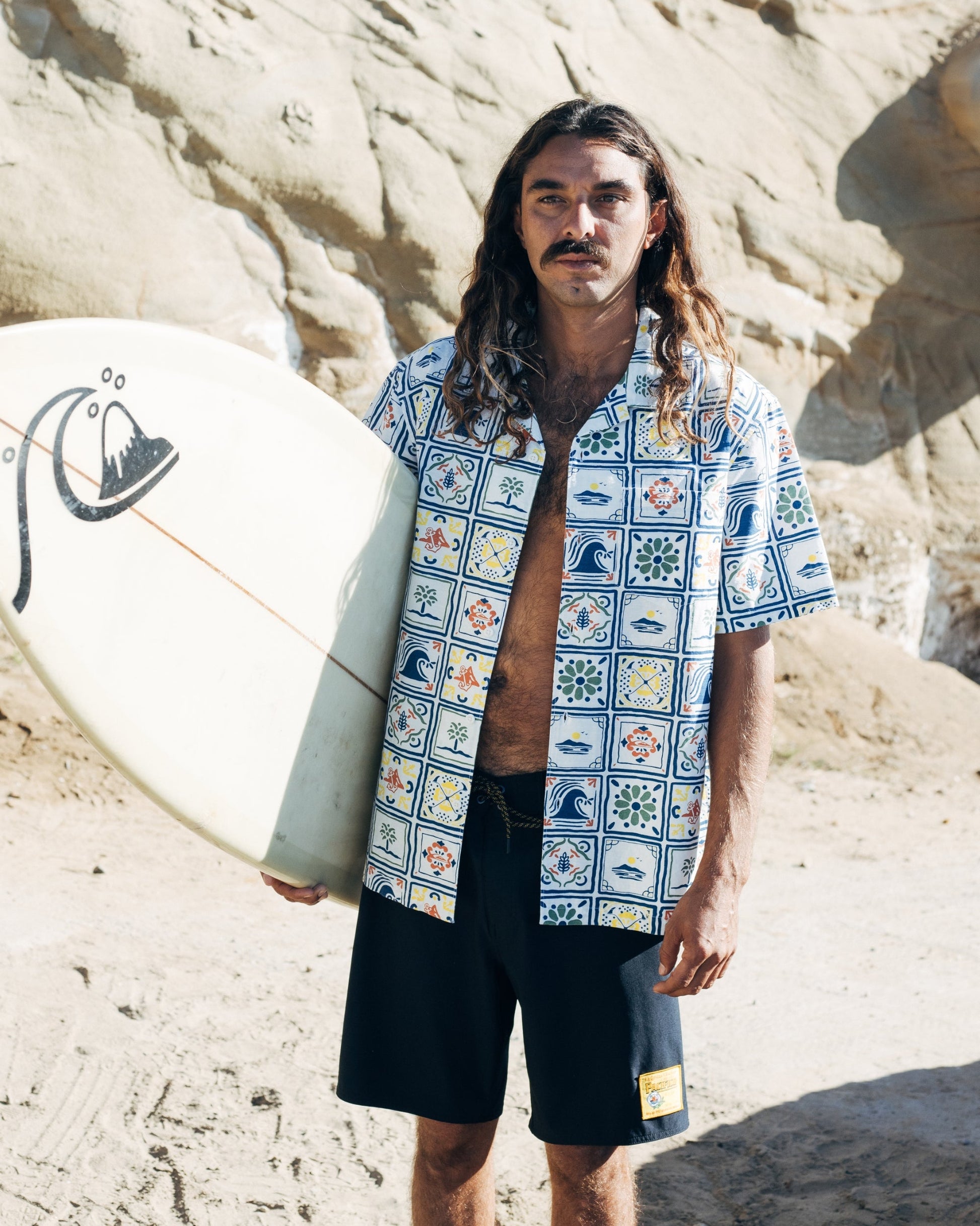 Quiksilver x Pacifico Baja Casual Short Sleeve Shirt - Off White - Quick Silver