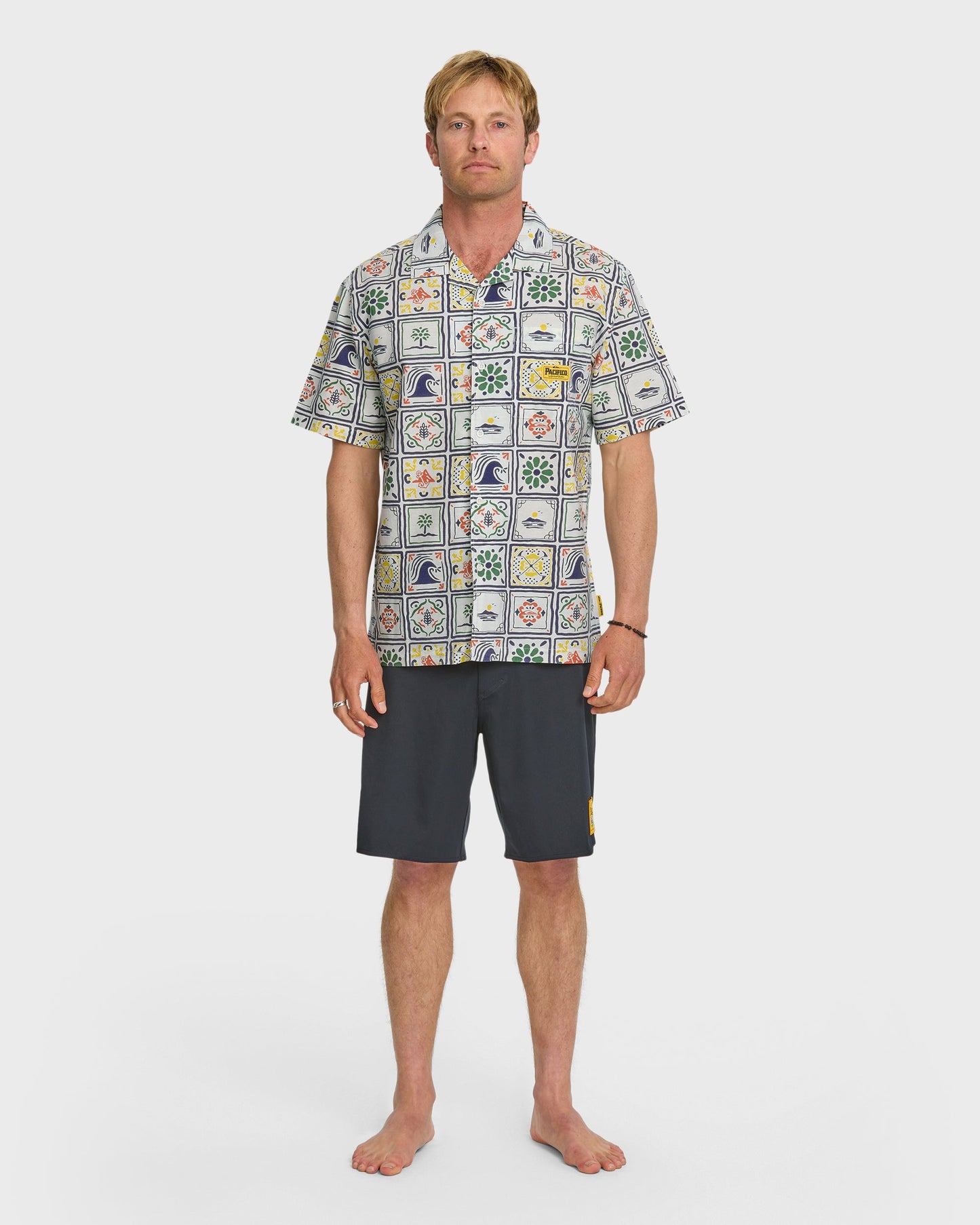 Quiksilver x Pacifico Baja Casual Short Sleeve Shirt - Off White - Quick Silver