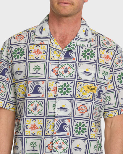 Quiksilver x Pacifico Baja Casual Short Sleeve Shirt - Off White - Quick Silver