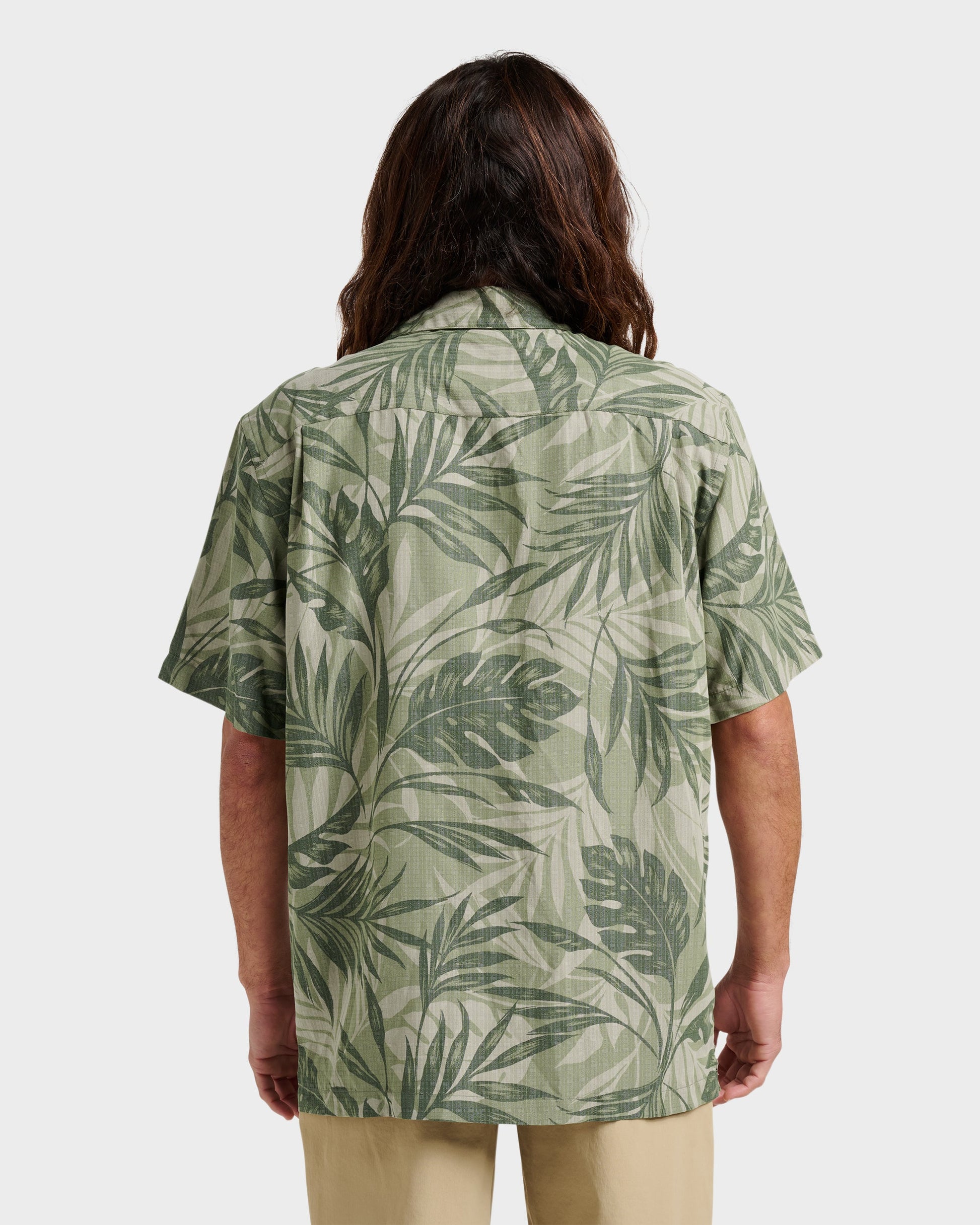 Waterman Botanical Short Sleeve Shirt - Dark Green - Quick Silver