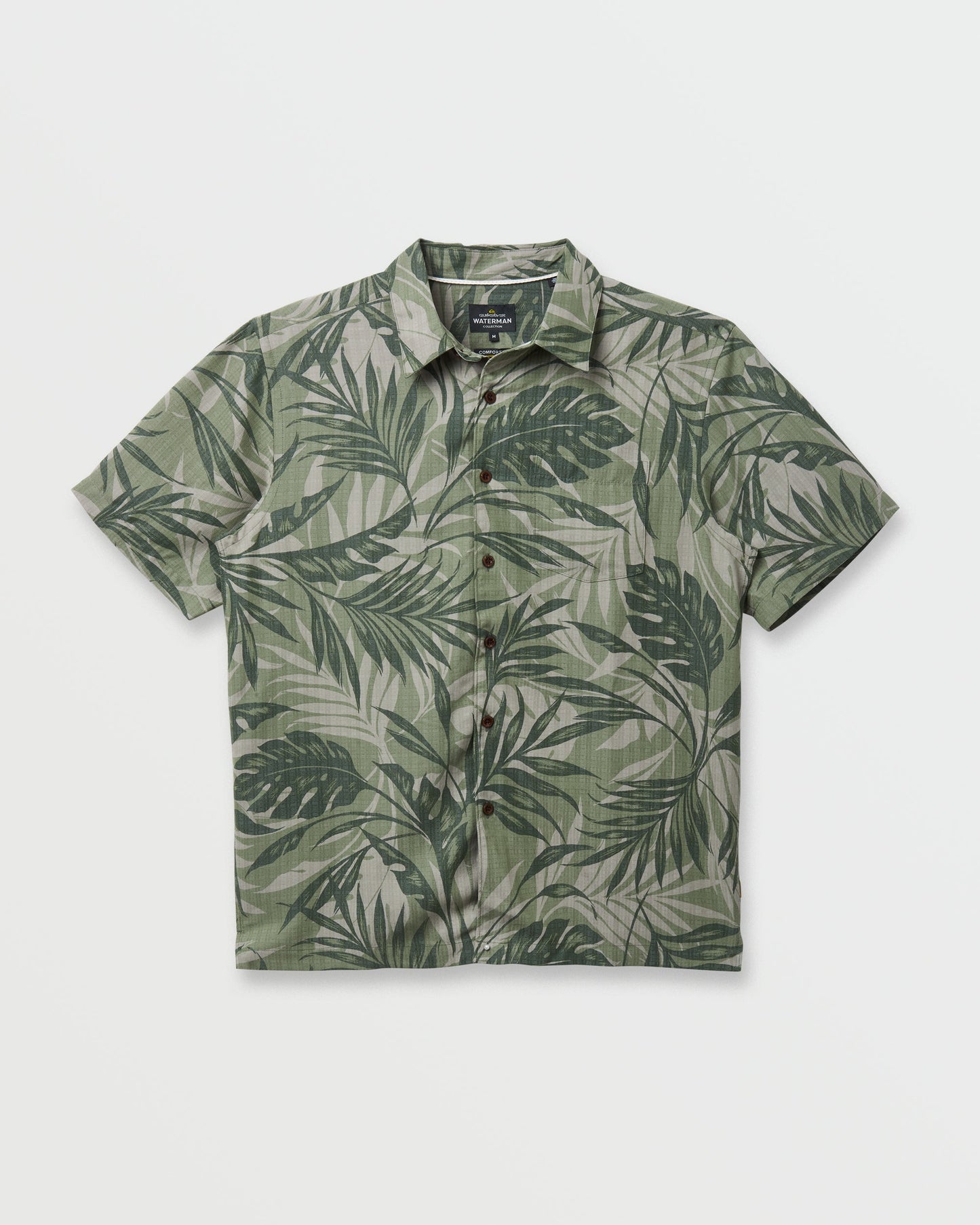 Waterman Botanical Short Sleeve Shirt - Dark Green - Quick Silver