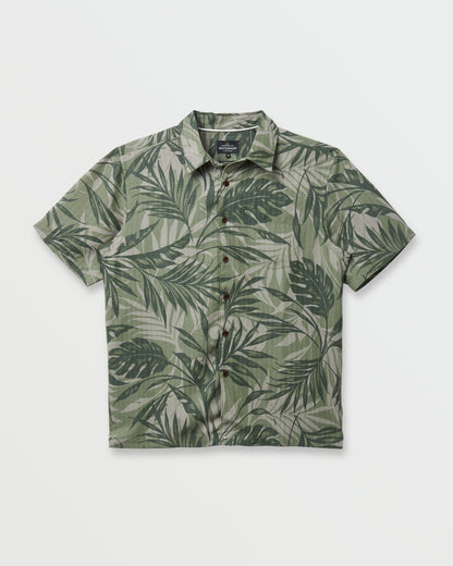 Waterman Botanical Short Sleeve Shirt - Dark Green - Quick Silver