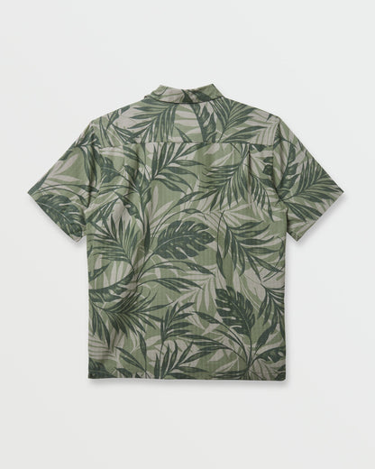 Waterman Botanical Short Sleeve Shirt - Dark Green - Quick Silver