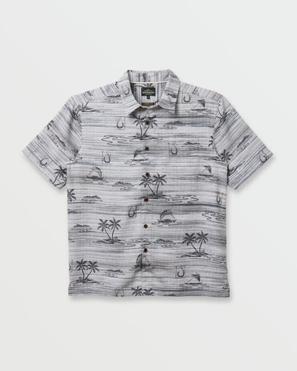 Waterman Island Daze Short Sleeve Shirt - Phantom - Quick Silver