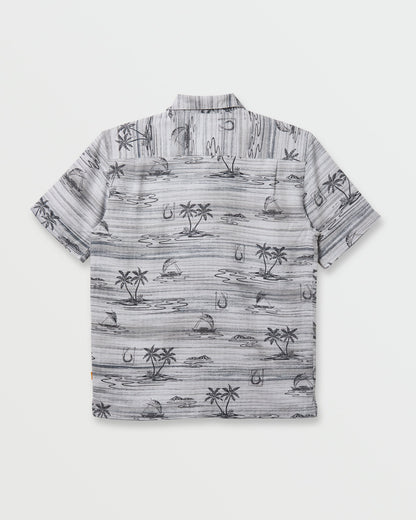 Waterman Island Daze Short Sleeve Shirt - Phantom - Quick Silver