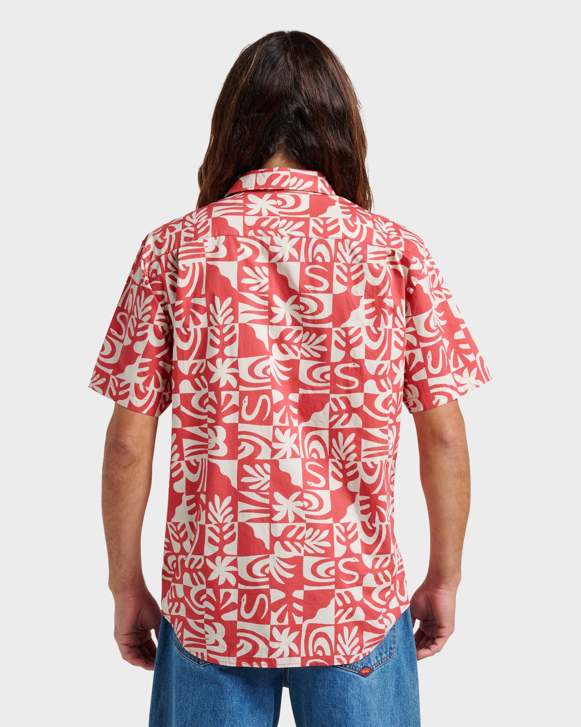 Terra Classic Stretch Short Sleeve Shirt - Mineral Red - Quick Silver