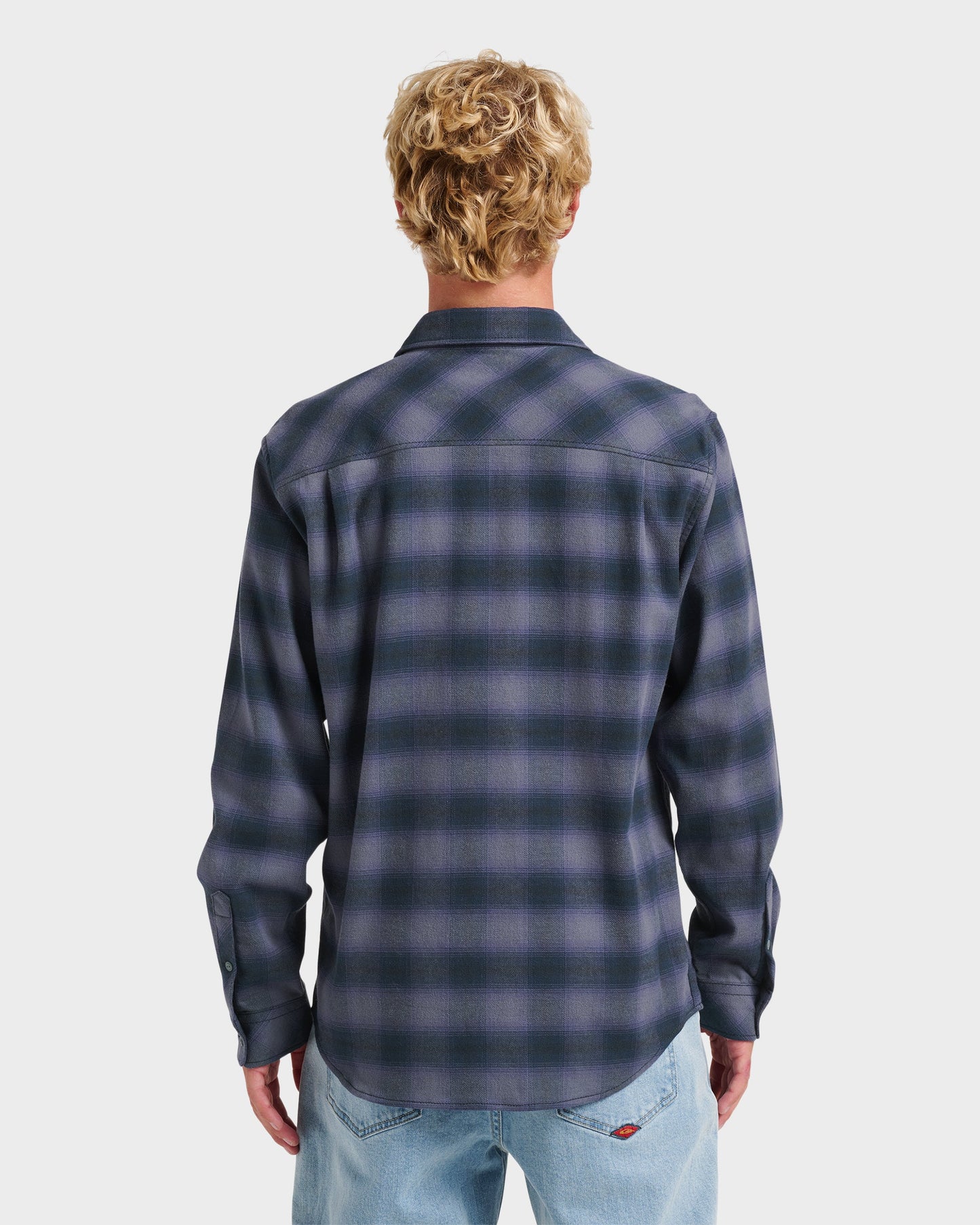 Terrace Stretch Flannel Shirt - Phantom - Quick Silver