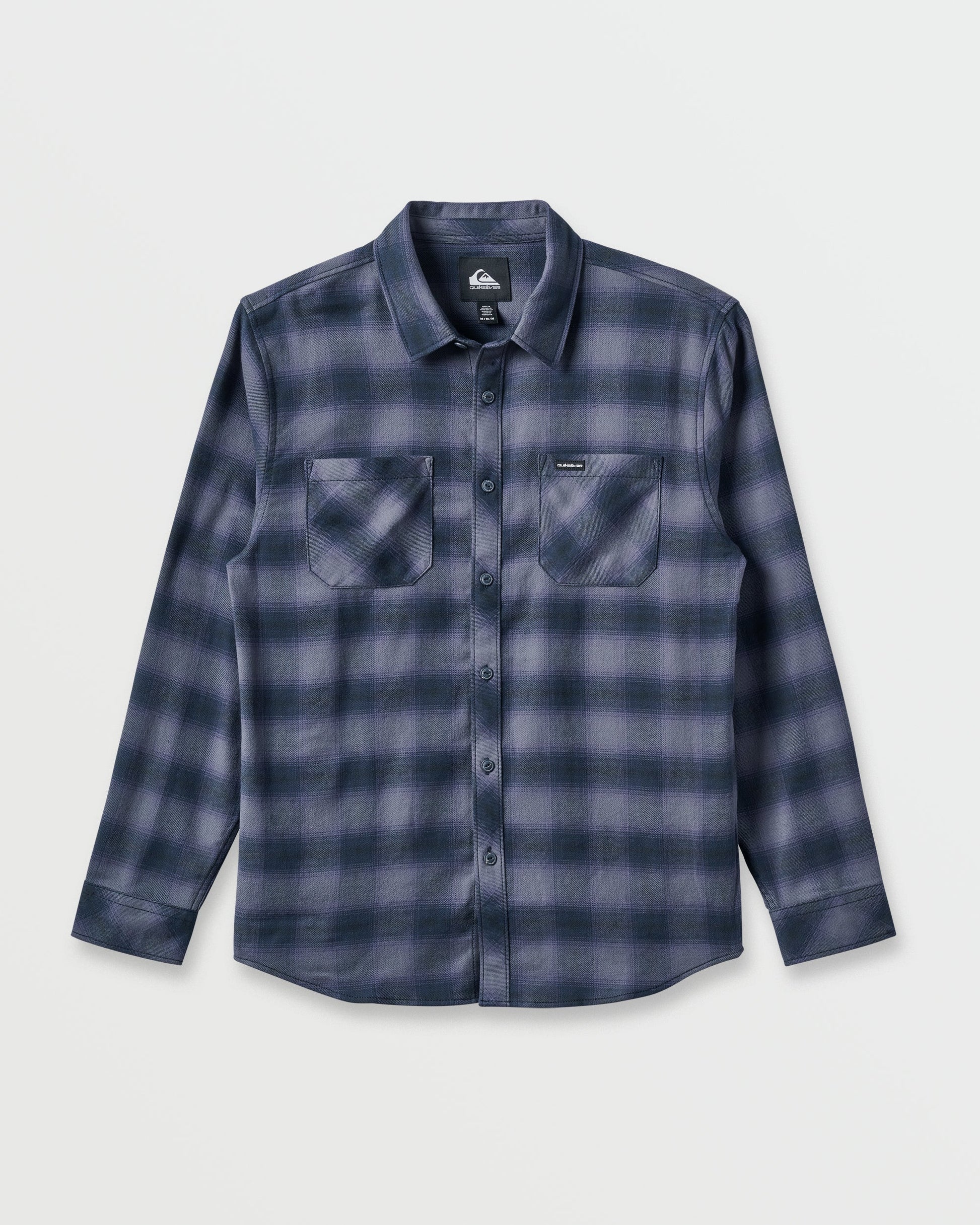 Terrace Stretch Flannel Shirt - Phantom - Quick Silver